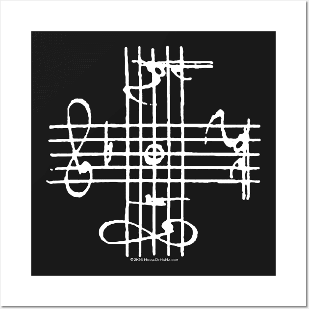 Johann Sebastian Bach Musical Signature Notation Cross Wall Art by House_Of_HaHa